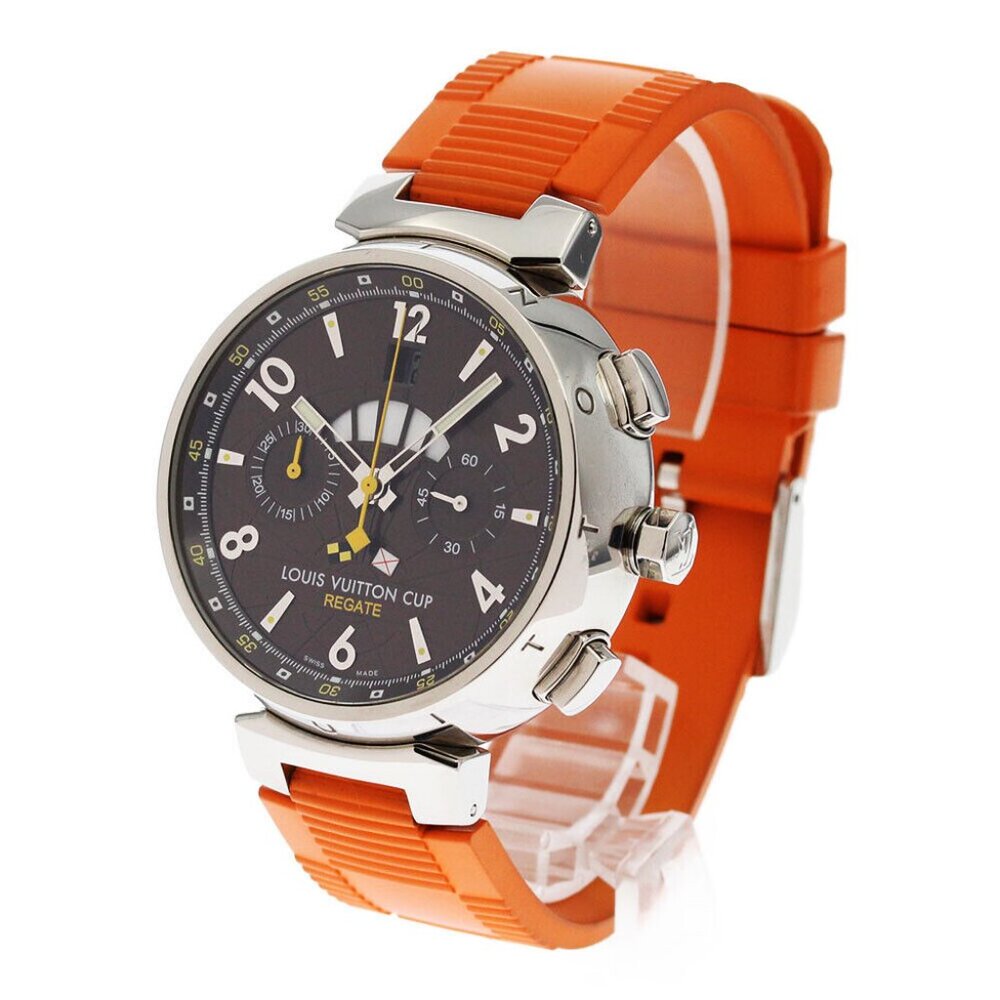 Louis Vuitton Orange and Silver Men's Watch